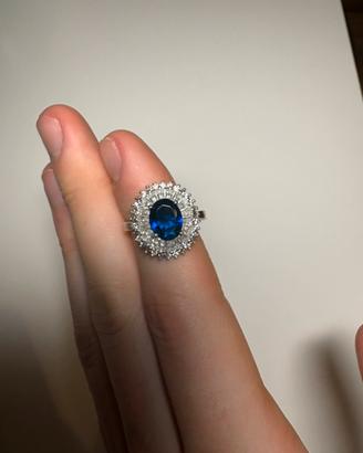 Anello margherita argento 925 e zirconi