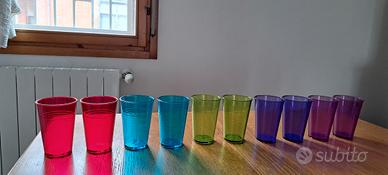 bicchiere plastica rigidi colorati 
