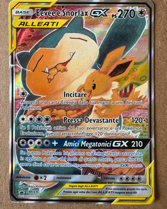 Carta Pokémon Eevee & Snorlax GX SM169 Promo