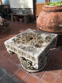 Capitello originale epoca romana da giardino