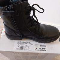 Stivaletti Geox in pelle nera da bambina misura.33