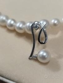 Collana perle e diamanti Misaky