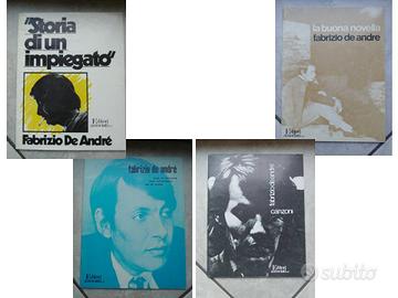 Fabrizio De Andrè 4 spartiti musicali vintage