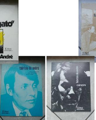Fabrizio De Andrè 4 spartiti musicali vintage