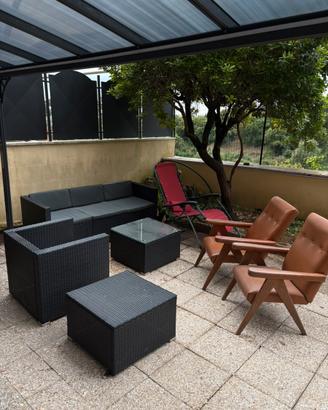 Set divano + poltrone + sdraio da giardino esterno