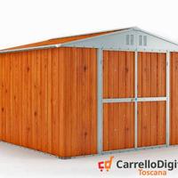 Casetta in lamiera da giardino 327x269 fin legno