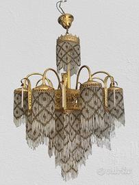 Lampadario di Murano in vetro soffiato