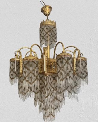 Lampadario di Murano in vetro soffiato