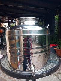 Contenitore per olio in acciaio inox 30 litri.