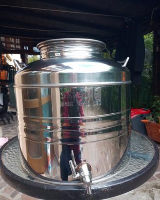 Contenitore per olio in acciaio inox 30 litri.