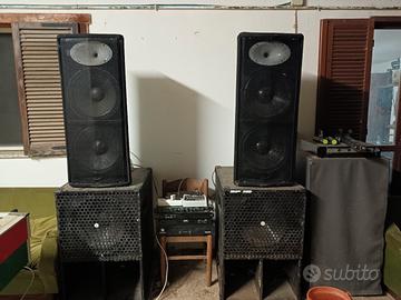 impianto completo coppia casse subwoofer 