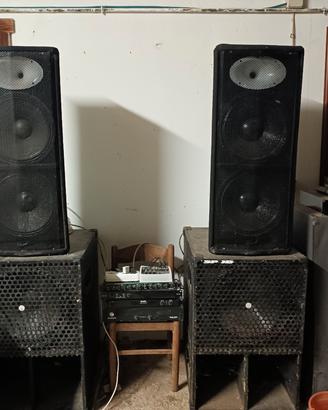 impianto completo coppia casse subwoofer 