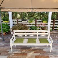 Panche in legno TEAK bianche