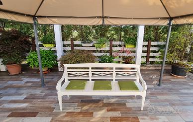 Panche in legno TEAK bianche