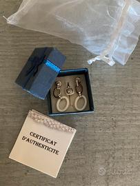 Orecchini e pendente in ceramica e argento
