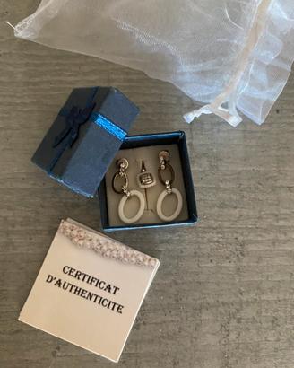 Orecchini e pendente in ceramica e argento