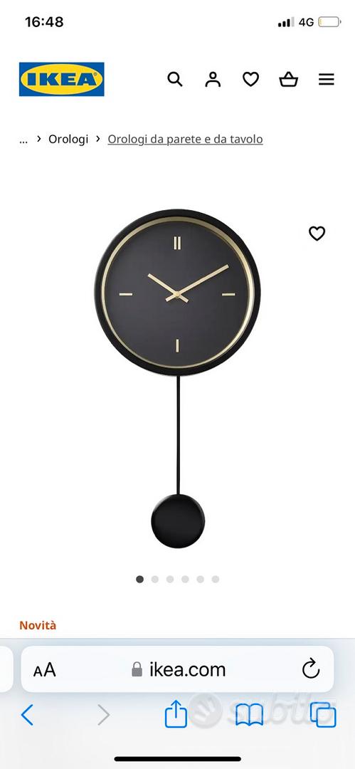 STURSK orologio da parete, bassa tensione/nero, 26 cm - IKEA Italia