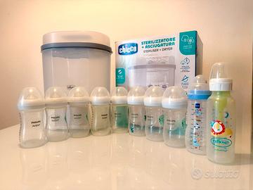 Sterlizzattore Chicco & Kit 10 Biberon & Filtro
