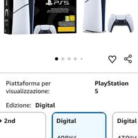 Playstation 5 digital più lettore