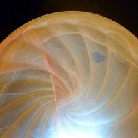 Plafoniera in vetro lavorato a mano Murano