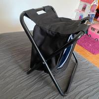 Sedia pieghevole da campeggio con borsa termica