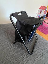 Sedia pieghevole da campeggio con borsa termica