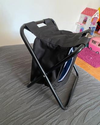 Sedia pieghevole da campeggio con borsa termica