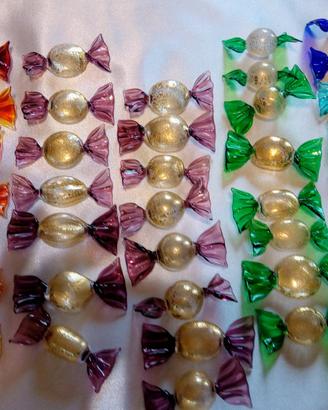 Lotto N.63 Caramelle di Murano  foglia oro.