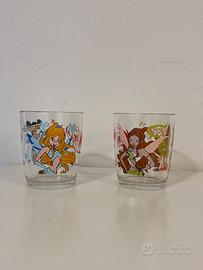 Coppia bicchieri nutella vintaga winx