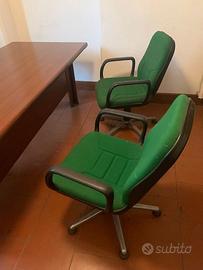 4 sedie ufficio 1 con ruote e 3 senza SOLO ritiro