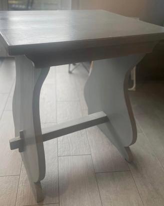Tavolino stile shabby grigio