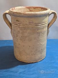Antico Vaso in Terracotta Smaltata-Grottaglie