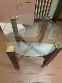 Tavolino da salotto vintage – piano in vetro
