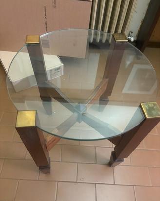 Tavolino da salotto vintage – piano in vetro