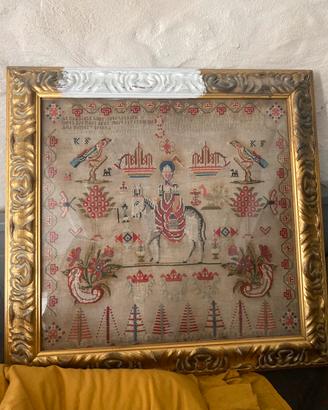 Sampler inglese ricamato