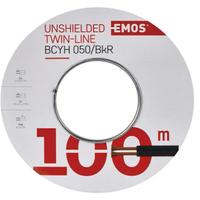 Emos cacvi elettrici 2 x 0,50 mm, 100 metri nero/r