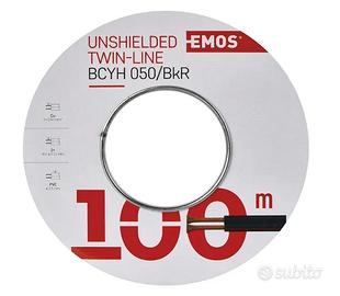 Emos cacvi elettrici 2 x 0,50 mm, 100 metri nero/r