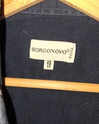 Borgonovo, camicia blu scuro a nido d'ape, taglia 