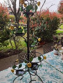 fioriera vintage 5 vasi altezza 1 metro 