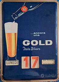 vecchio calendario perpetuo pubblicitario
