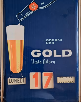 vecchio calendario perpetuo pubblicitario