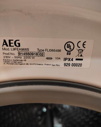 ricambi lavatrice AEG serie 9000, modello L9FEA966