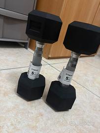 Set di 2 manubri trexo 5kg