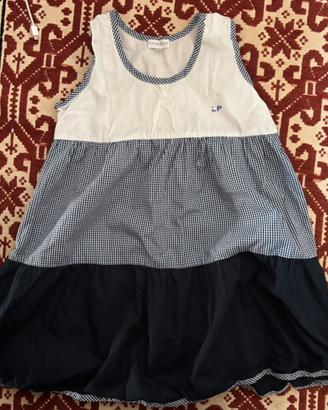 Vestito lungo bambina La Perla. Blu e bianco