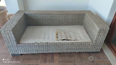 divano + poltrone rattan