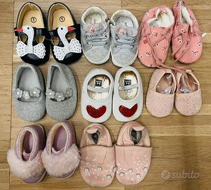Set 8 paia scarpine neonato femmina