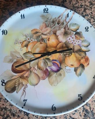 Orologio da parete dipinto a amno