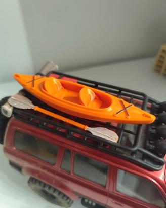 Canoa/Kayak da tetto per RC scala 1/16 - 1/18