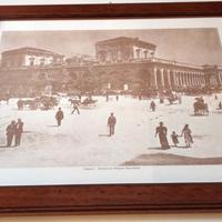 Quadro stazione Napoli 1900 cornice cm 48 x 39