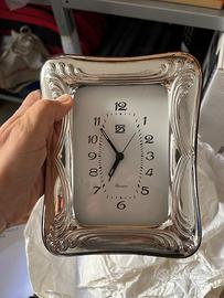 Orologio da tavolo in argento